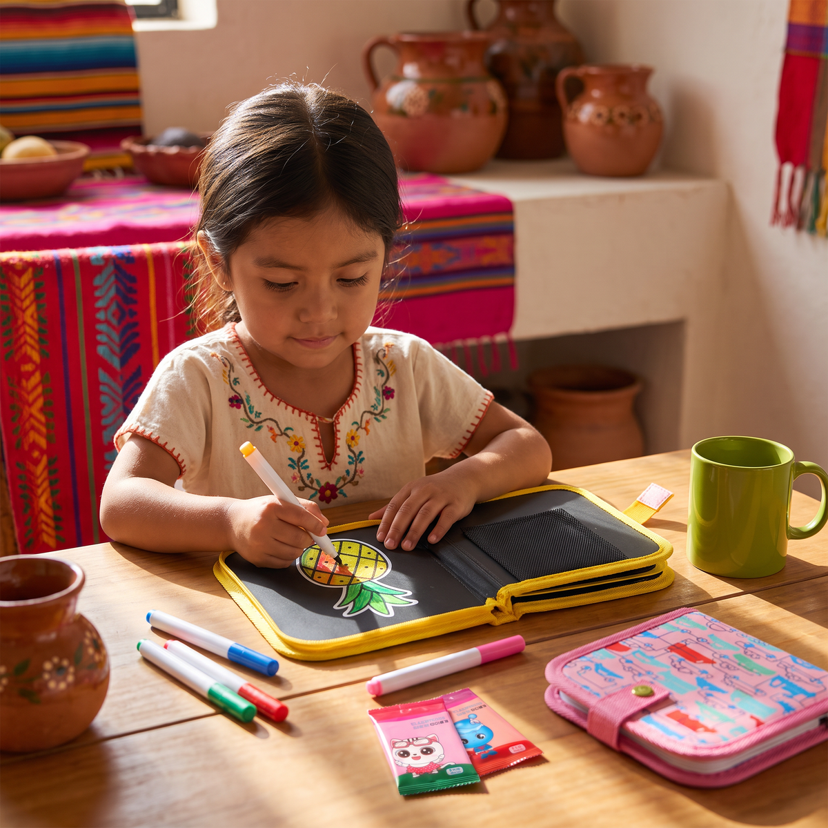 Libro de colorear portátil reutilizable para niños