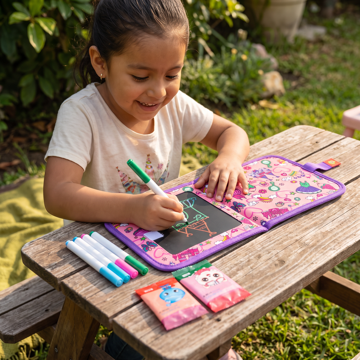 Libro de colorear portátil reutilizable para niños