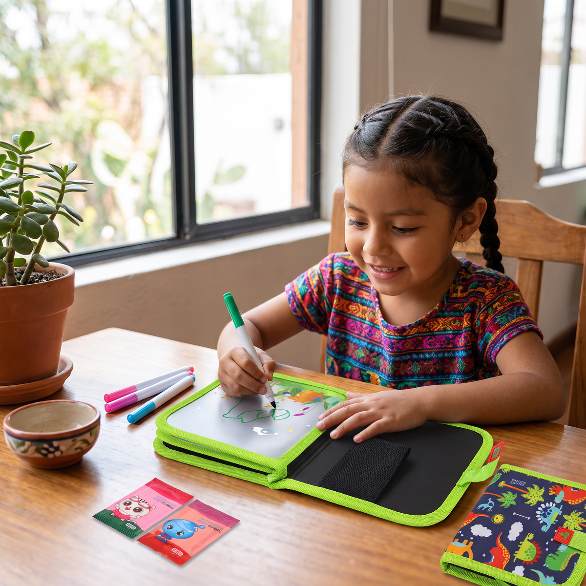 Libro de colorear portátil reutilizable para niños