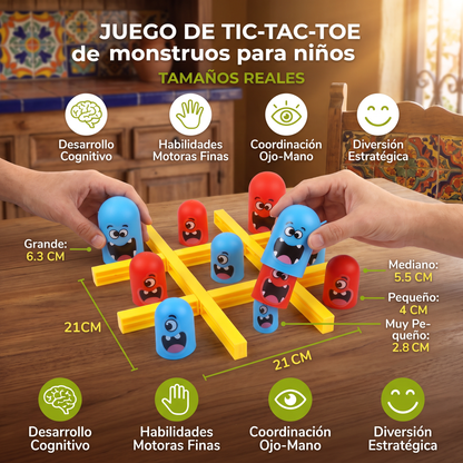 Juego de Tic-Tac-Toe de monstruos para niños – Divertido juego de estrategia para 2 jugadores