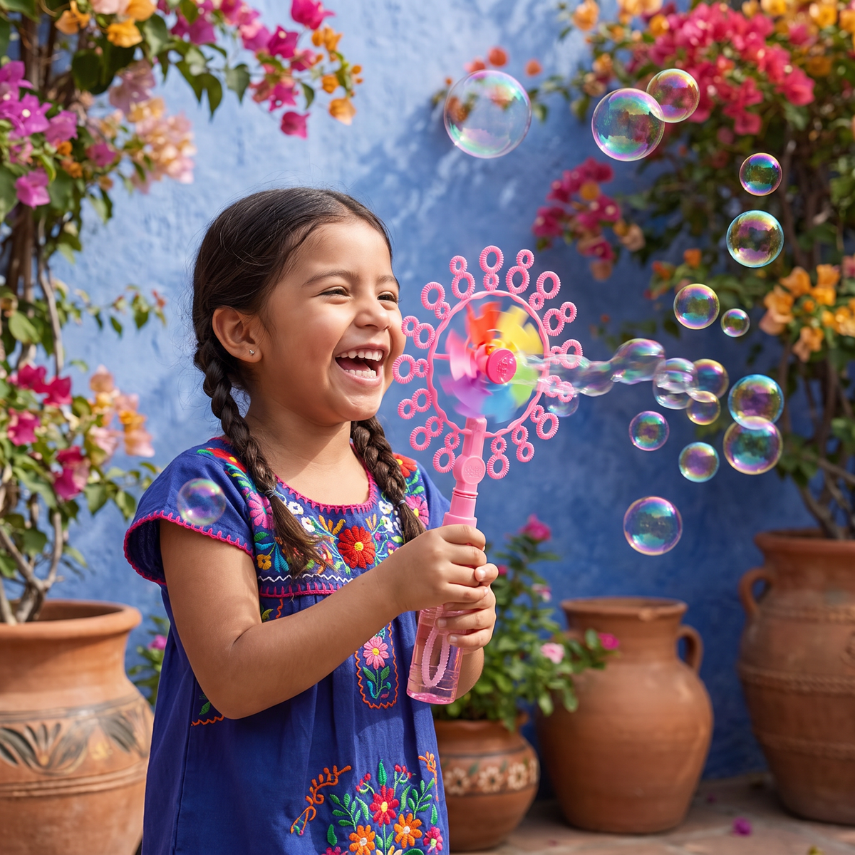 Set de Juguetes de Burbujas para Niños con Diseño de Molino de Viento para Diversión