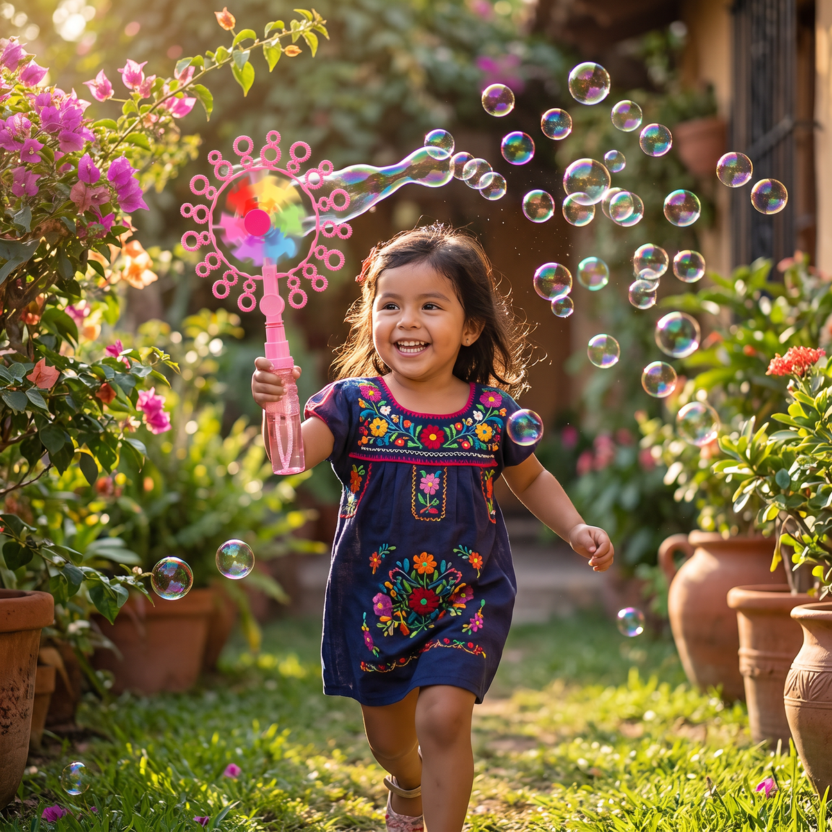 Set de Juguetes de Burbujas para Niños con Diseño de Molino de Viento para Diversión