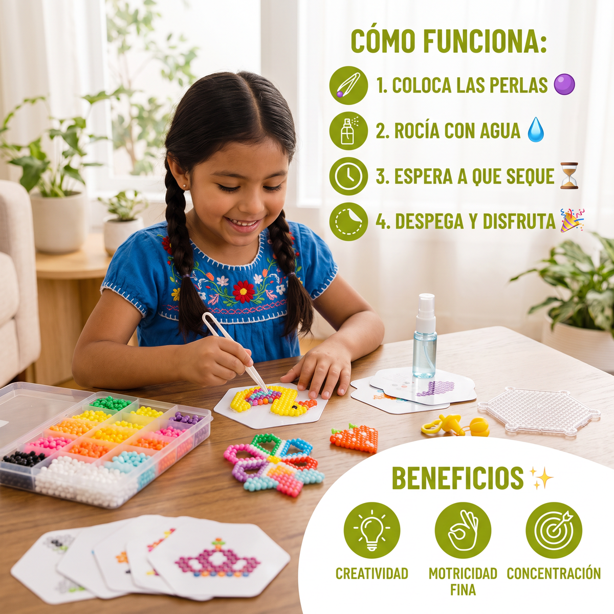 Set Mágico de Manualidades con Perlas de Agua