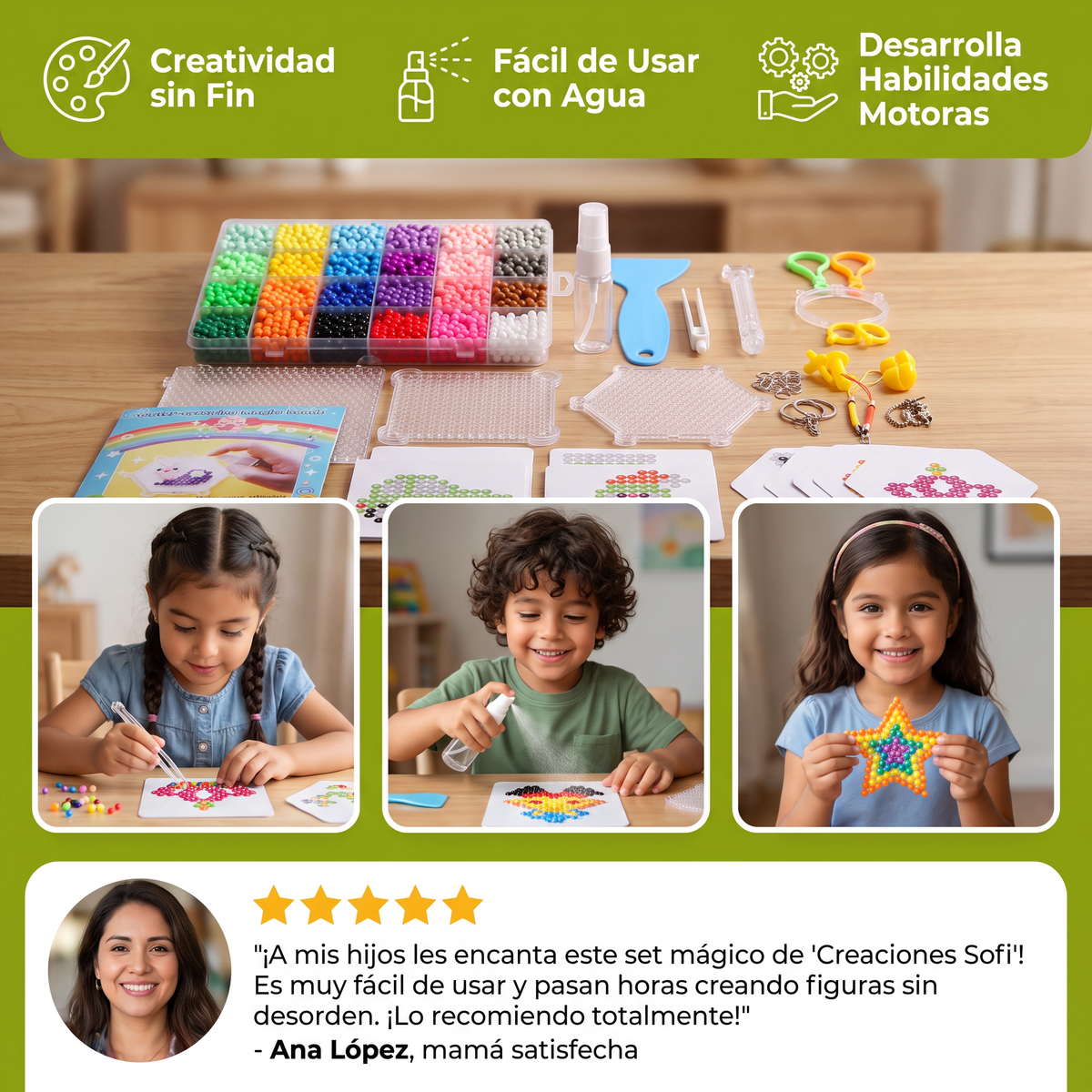Set Mágico de Manualidades con Perlas de Agua