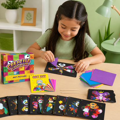 Set De Manualidades DIY De Arte Con Láminas Para Niños
