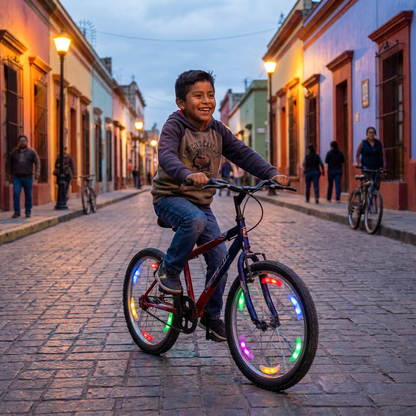 Luces LED de Colores para los Rayos de las Ruedas de Bicicleta