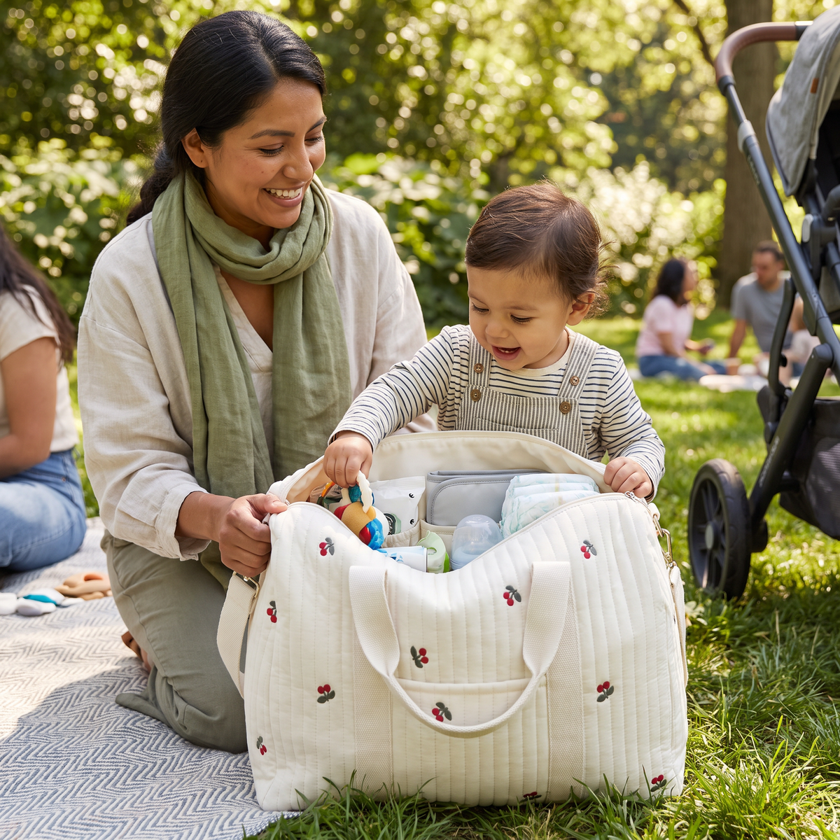 Bolsa grande para mamá y bebé: espacio para todo lo que las mamás necesitan