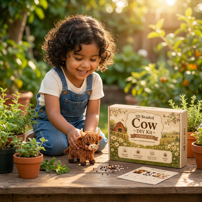 Set de Manualidades de Animales con Cuentas 3D – Kit DIY de Mini Arte con Cuentas para Principiantes