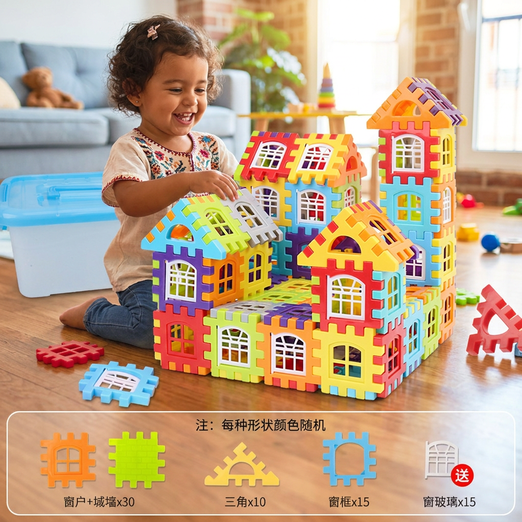 Bloques Montessori de Ventana Para Niños