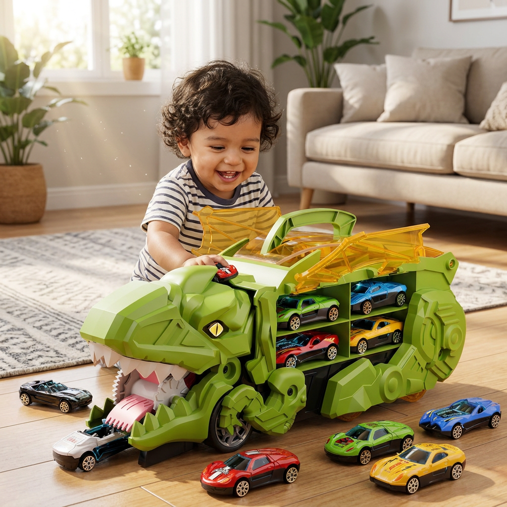 Camión de Juego Dinosaurio Auto