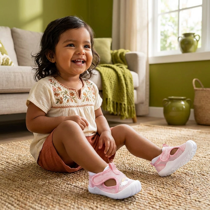 Sandalias De Verano Para Bebé Con Suela Antideslizante Y Cierre De Velcro