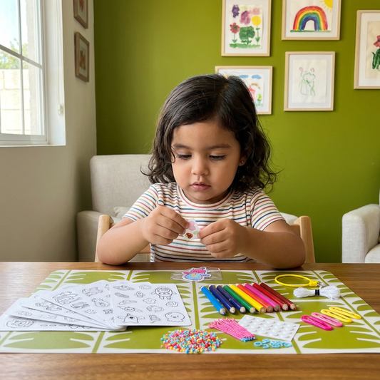 Kit DIY de Arte con Plástico Encogible para Llaveros y Dijes para Niños