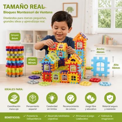 Bloques Montessori de Ventana Para Niños