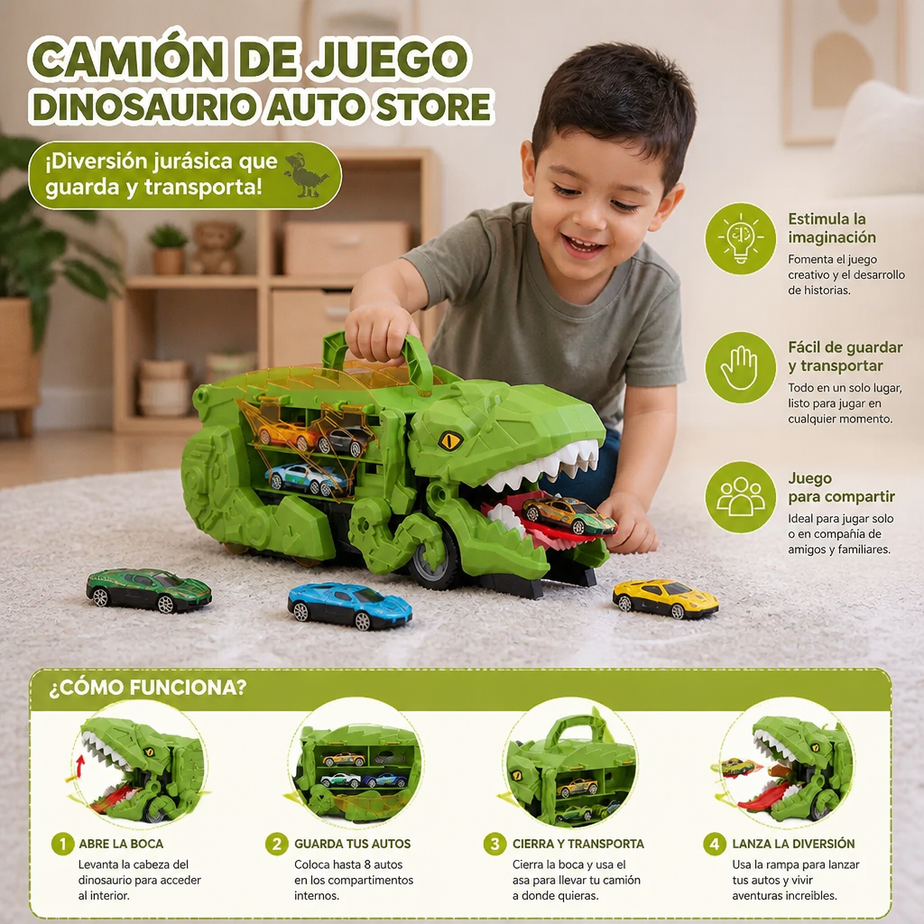 Camión de Juego Dinosaurio Auto