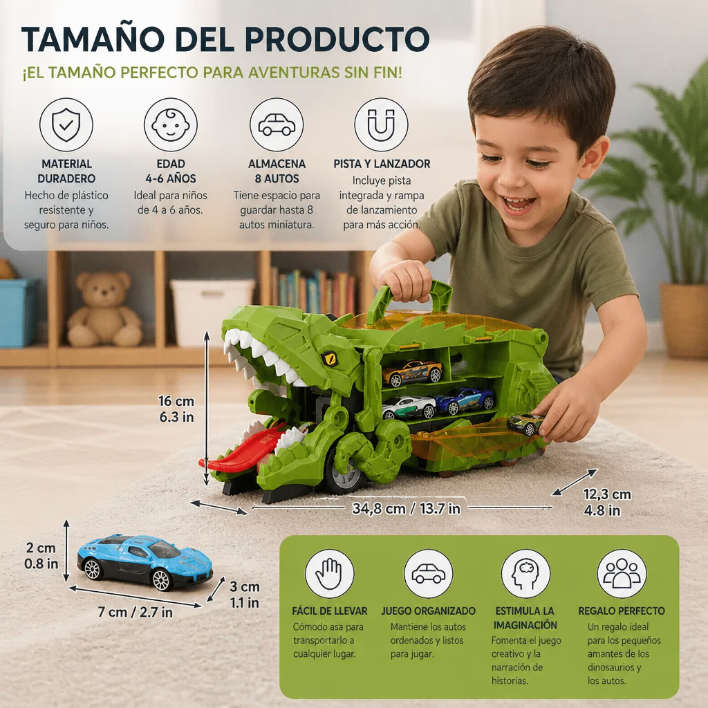 Camión de Juego Dinosaurio Auto