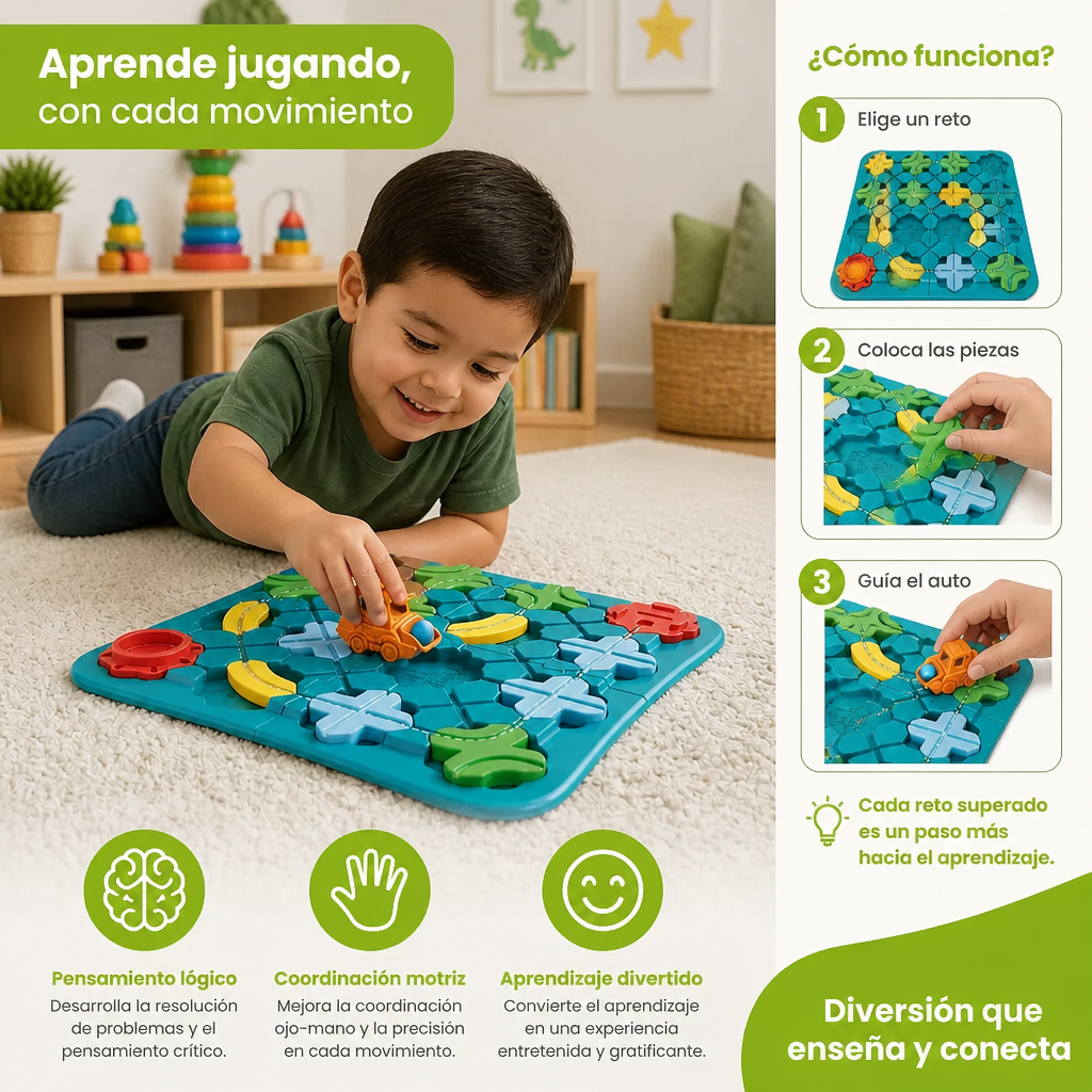 Rompecabezas Montessori de Carreteras