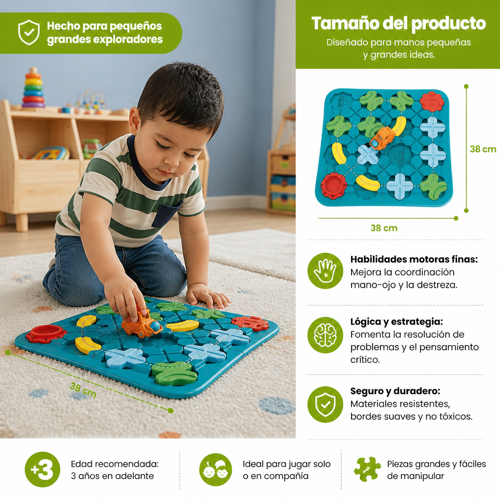 Rompecabezas Montessori de Carreteras