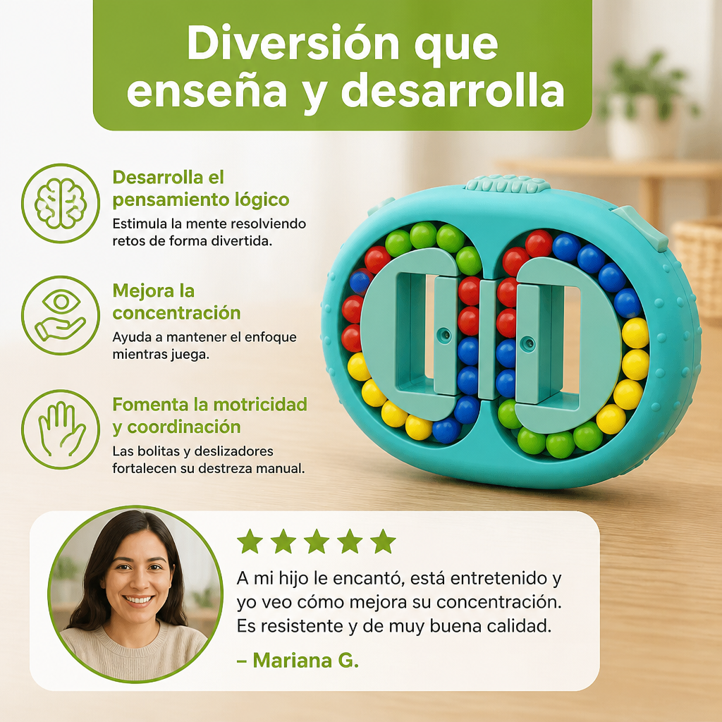 Juego De Lógica De Bolas De Colores De Doble Cara