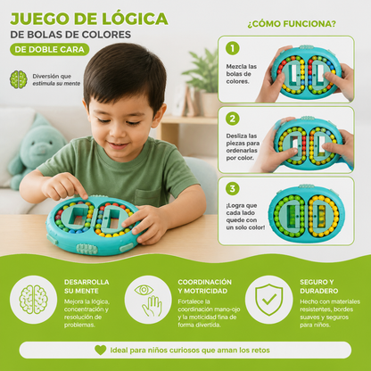 Juego De Lógica De Bolas De Colores De Doble Cara