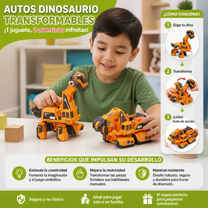Autos Dinosaurio Transformables