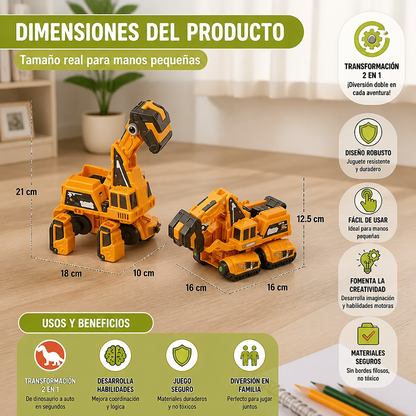 Autos Dinosaurio Transformables