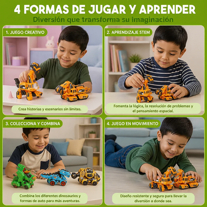 Autos Dinosaurio Transformables
