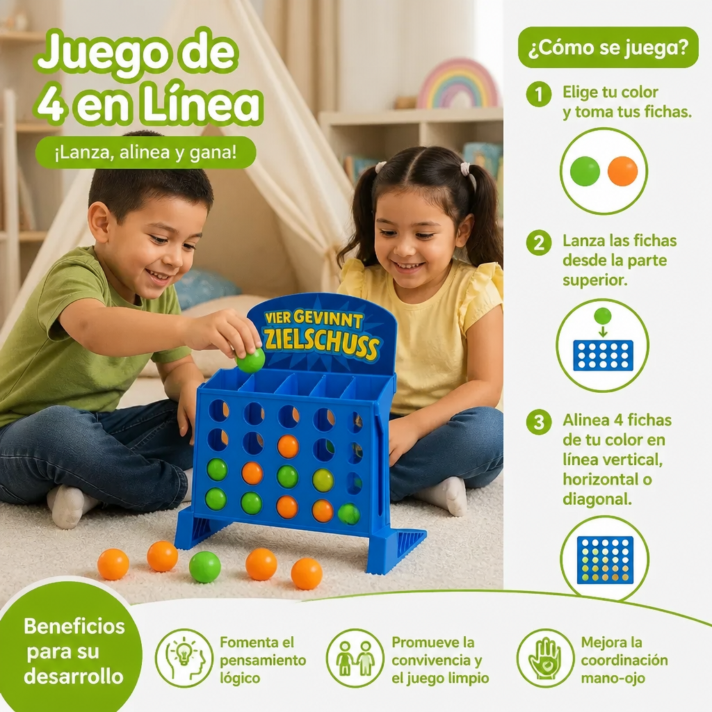 Juego De Cuatro En Línea Con Lanzamiento De Objetivo