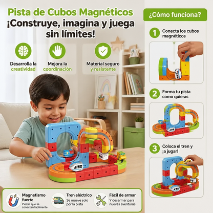 Pista de Cubos Magnéticos para Niños