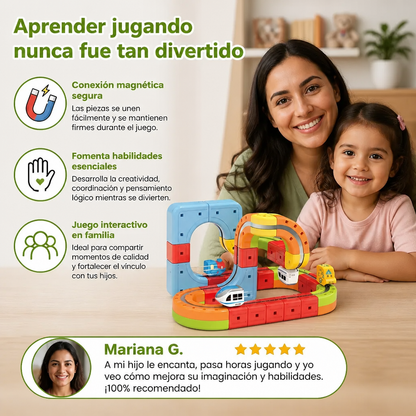 Pista de Cubos Magnéticos para Niños