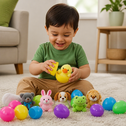 Set de Huevos de Pascua Sorpresa con Peluches – Huevos Rellenos para Niños