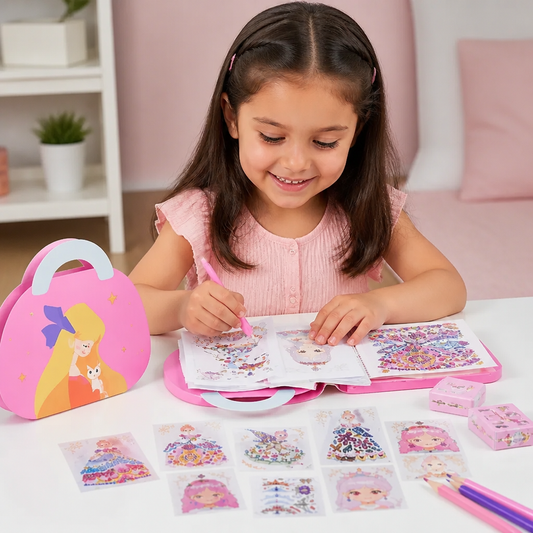 Set De Pegatinas De Diamantes Y Maquillaje De Princesa – Set Creativo Con Brillantina Para Niñas