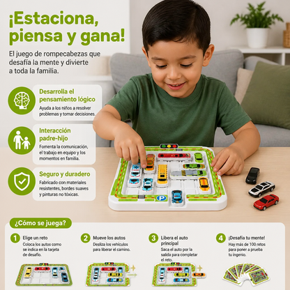 Juego De Rompecabezas De Estacionamiento De Autos Para Niños Que Fomenta El Pensamiento Lógico