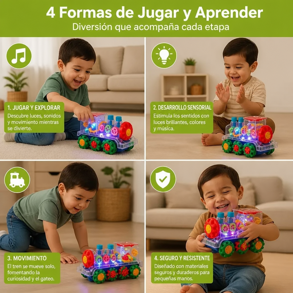 Locomotora De Vapor Musical Con Luces Y Movimiento