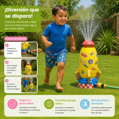 Juguete Aspersor De Agua En Forma De Cohete Para Niños