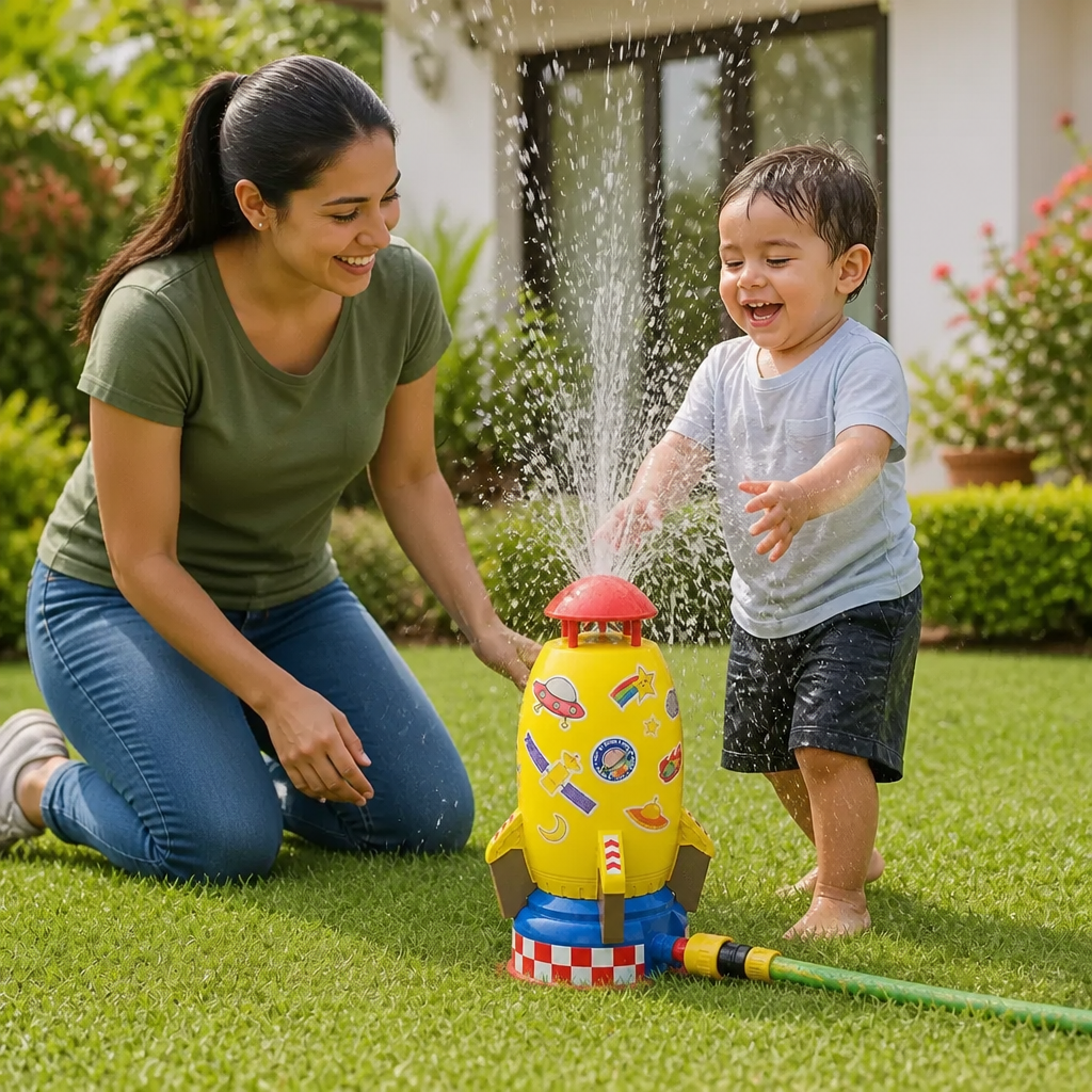 Juguete Aspersor De Agua En Forma De Cohete Para Niños