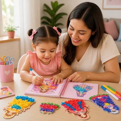 Libro de Colorear y Manualidades de Princesas