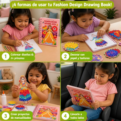 Libro de Colorear y Manualidades de Princesas