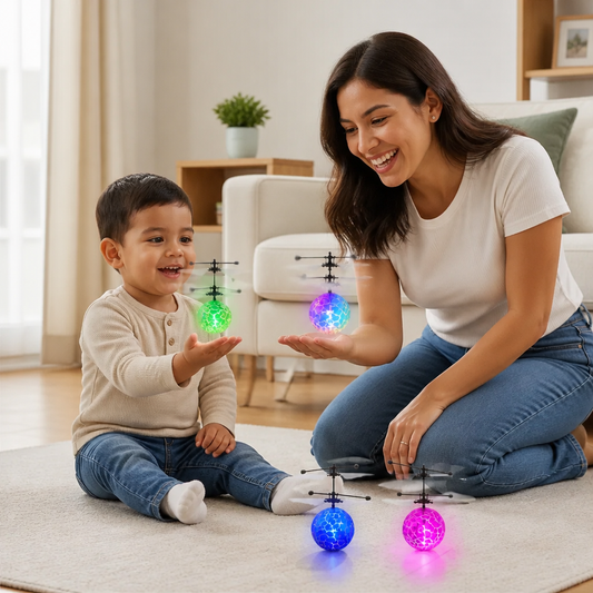 Dron de Pelota LED Voladora Controlado con la Mano para Niños