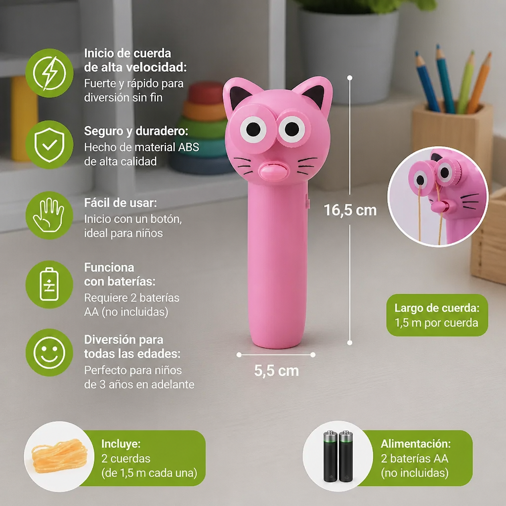 Juguete Interactivo de Cuerda Voladora para Niños
