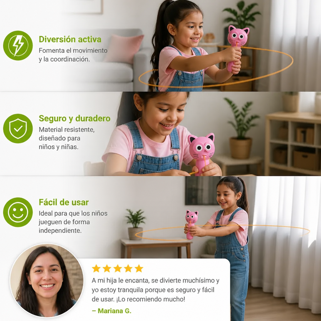 Juguete Interactivo de Cuerda Voladora para Niños