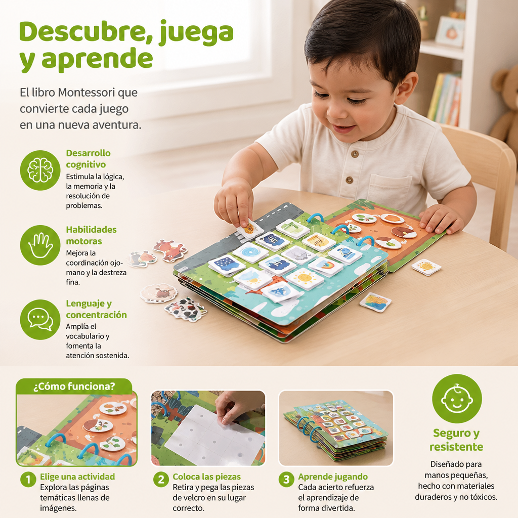 Libro Montessori de Actividades y Descubrimiento para Niños