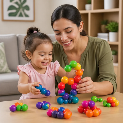 Set de Construcción de Bolas 3D Coloridas – Juguete Educativo de Construcción Creativa y Motricidad Fina para Niños