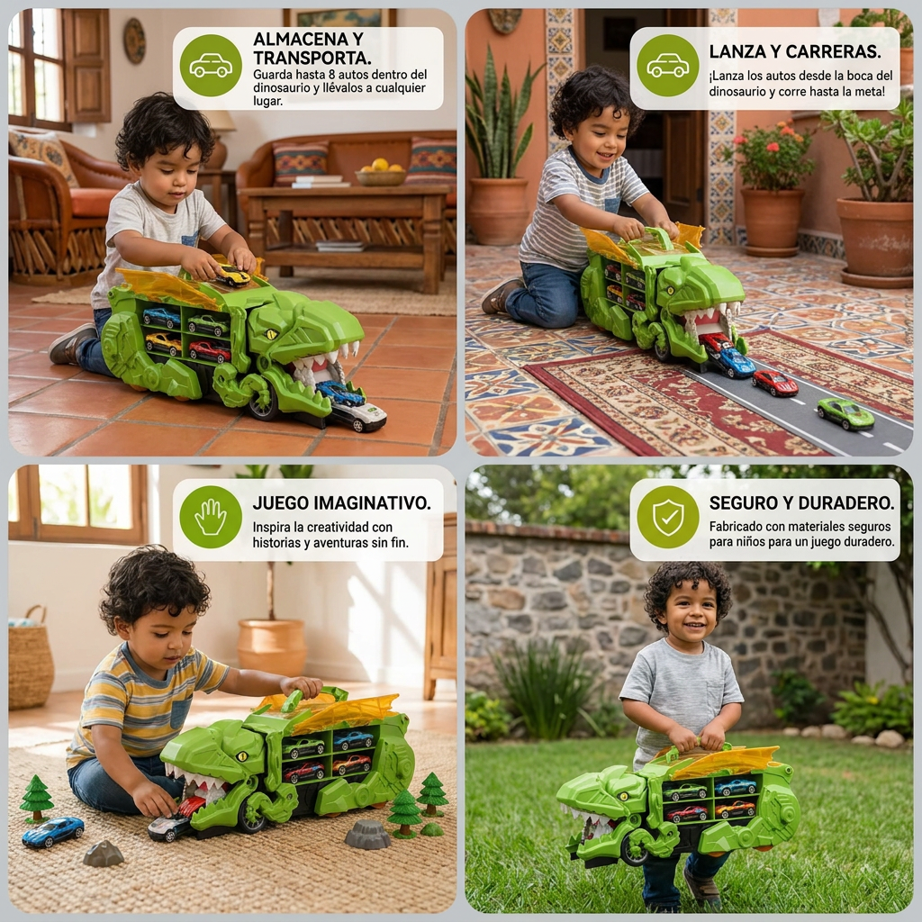 Camión de Juego Dinosaurio Auto