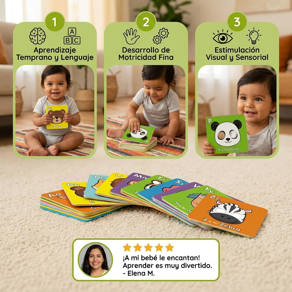 Tarjetas De Aprendizaje Del Alfabeto Con Diseños De Animales