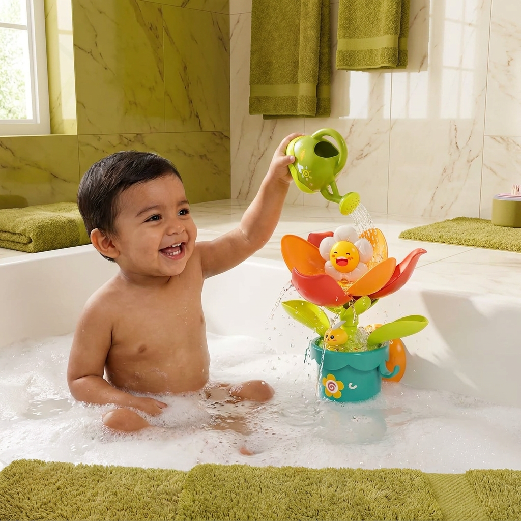 Juguete De Baño Diversión Con Flores Y Regadera