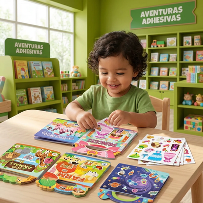 Libros Montessori De Pegatinas Reutilizables Con Diferentes Temáticas
