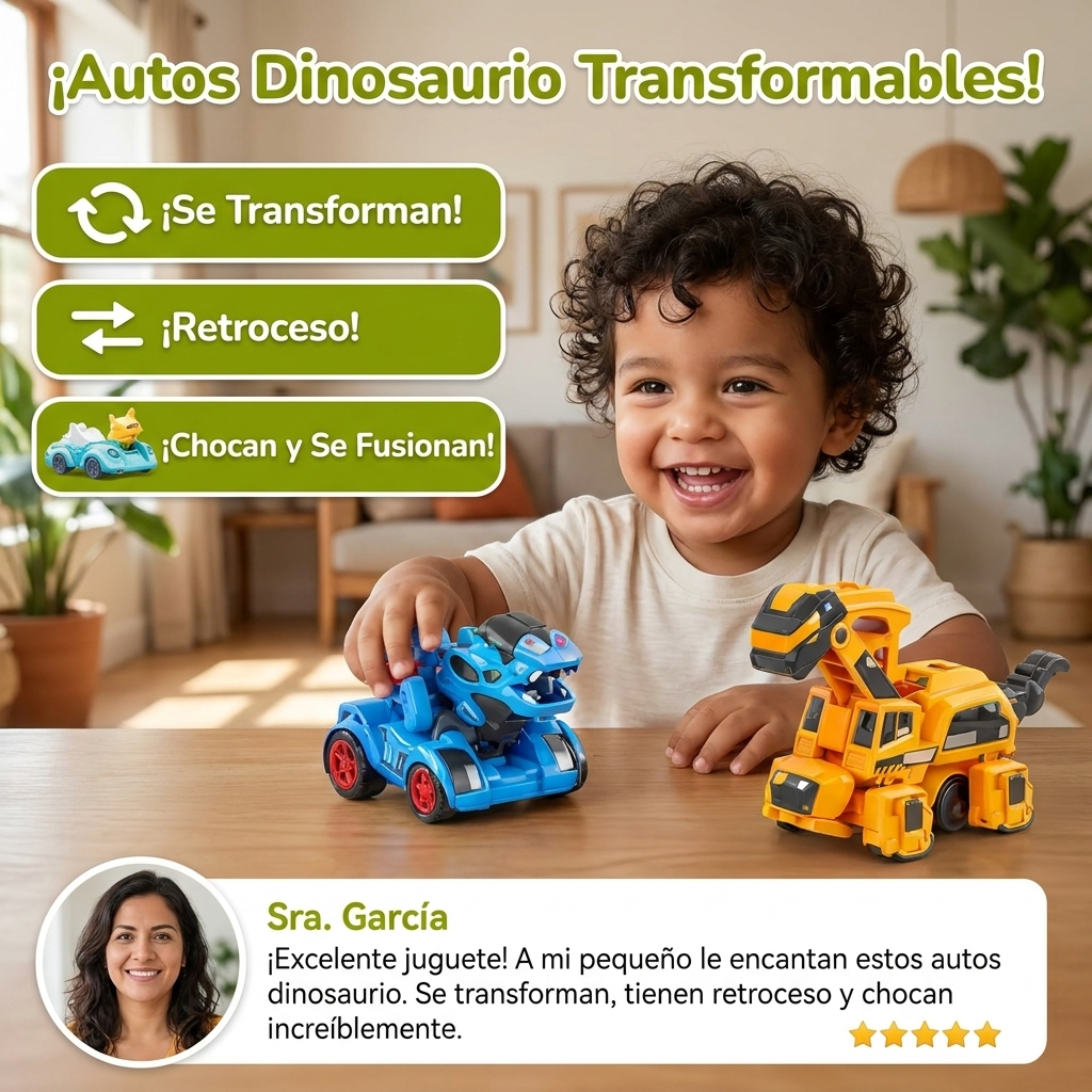 Autos Dinosaurio Transformables