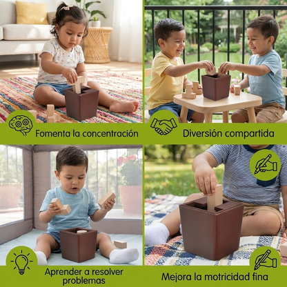 Rompecabezas 3D De Lógica Y Formas De Madera