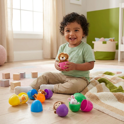 Set de Huevos de Pascua Sorpresa con Peluches – Huevos Rellenos para Niños