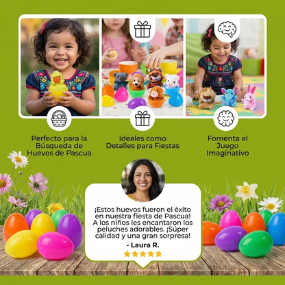 Set de Huevos de Pascua Sorpresa con Peluches – Huevos Rellenos para Niños